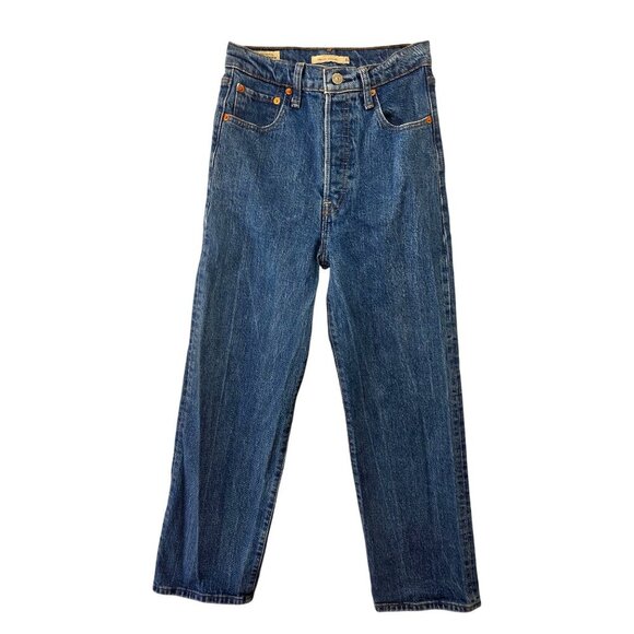 LEvi Premium Jean Women Sz 26 Ribcage Straight Ankle High Rise Reissue Capital E - Picture 1 of 10